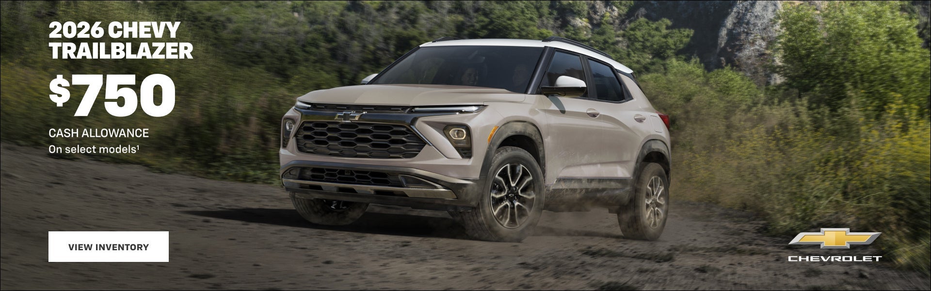 2026 Chevy Trailblazer. $750 Cash Allowance on select models