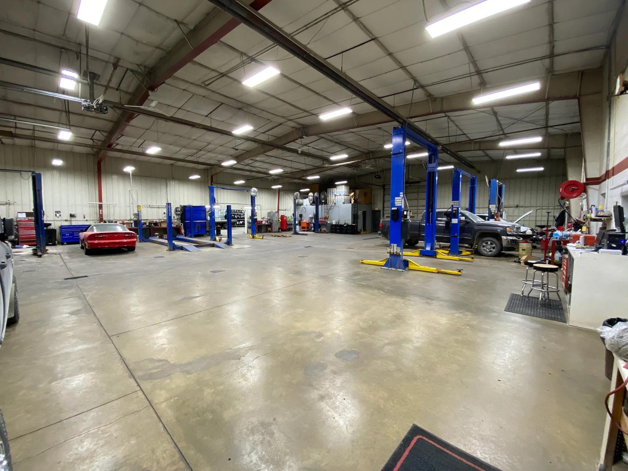 Inside the Vern Laures Auto Center service garage