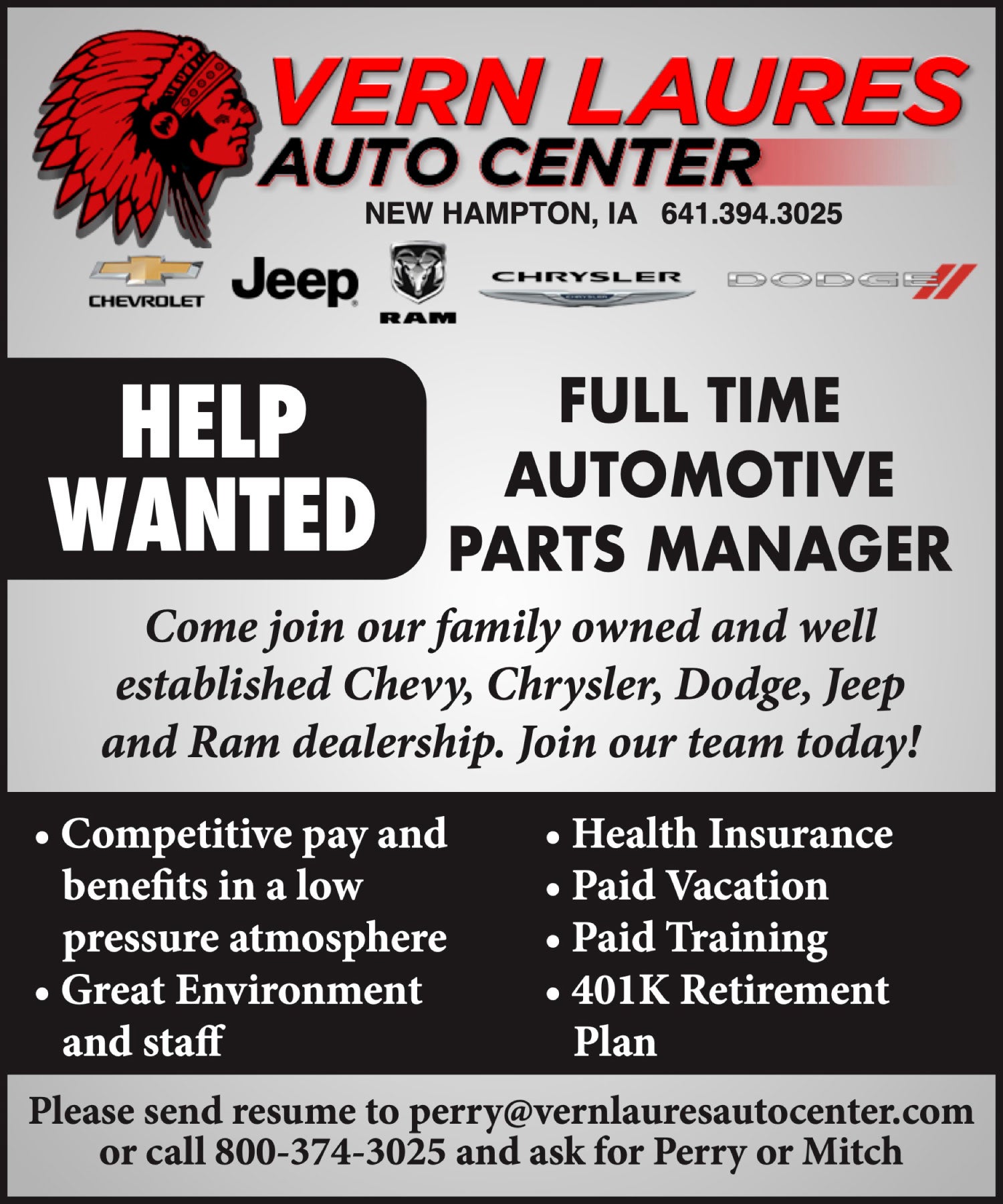Vern Laures Auto Center in New Hampton IA